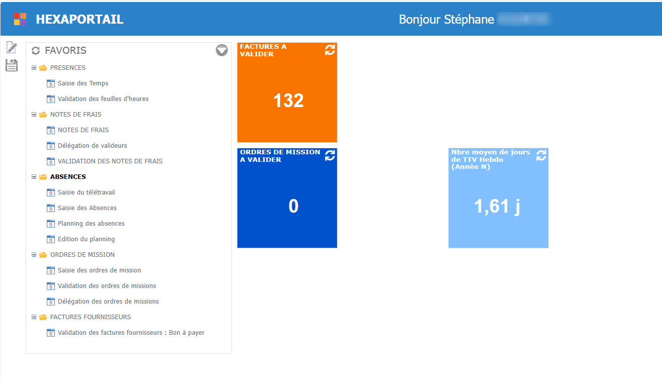 Le portail web du logiciel ERP HexaOpale