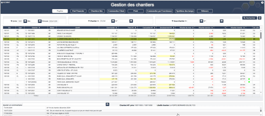 Suivi des chantiers du BTP dans l'ERP HexaOpale Suivi des chantiers du BTP dans l'ERP HexaOpale